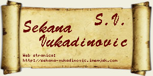 Sekana Vukadinović vizit kartica